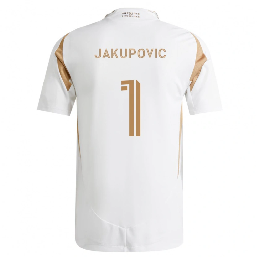 Danxen Men Eldin Jakupovic #1 White Brown Away Jersey 2026/27 T-Shirt