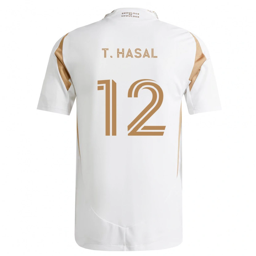 Danxen Men Thomas Hasal #12 White Brown Away Jersey 2026/27 T-Shirt