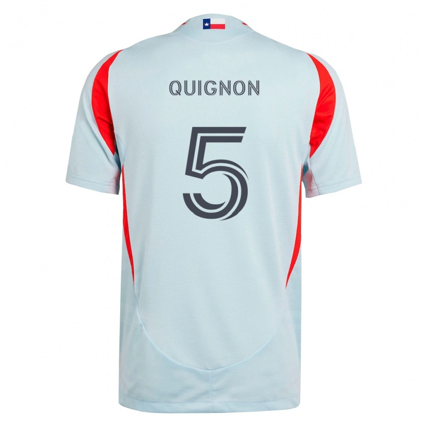 Danxen Men Facundo Quignón #5 Dark Gray White Red Away Jersey 2026/27 T-Shirt