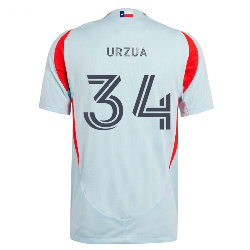 Danxen Men Alejandro Urzua #34 Dark Gray White Red Away Jersey 2026/27 T-Shirt