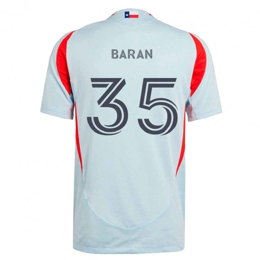 Danxen Men Daniel Baran #35 Dark Gray White Red Away Jersey 2026/27 T-Shirt