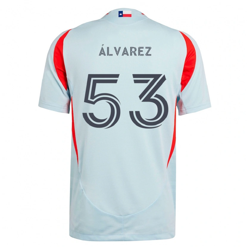 Danxen Men Giomar Álvarez #53 Dark Gray White Red Away Jersey 2026/27 T-Shirt