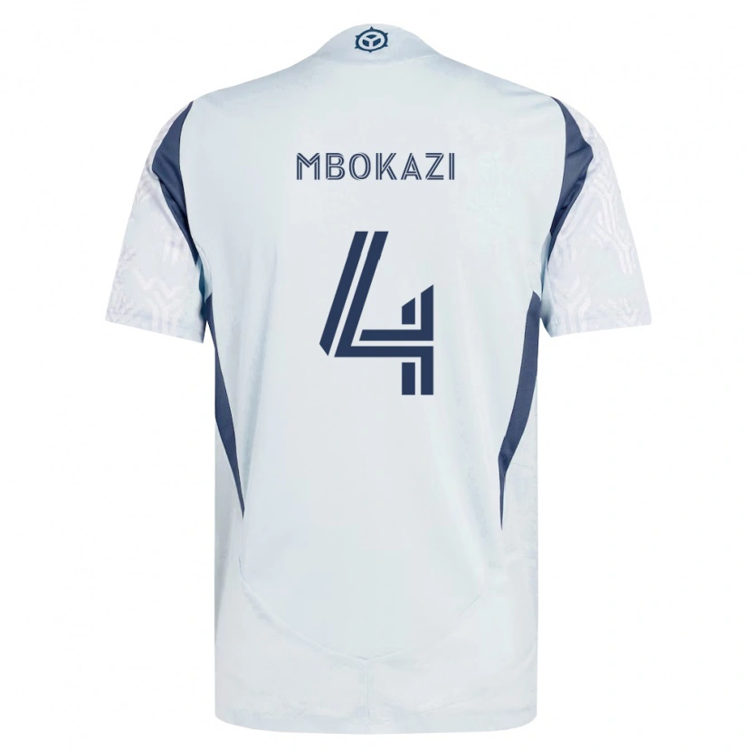 Danxen Men Mbekezeli Mbokazi #4 Blue Gray White Away Jersey 2026/27 T-Shirt