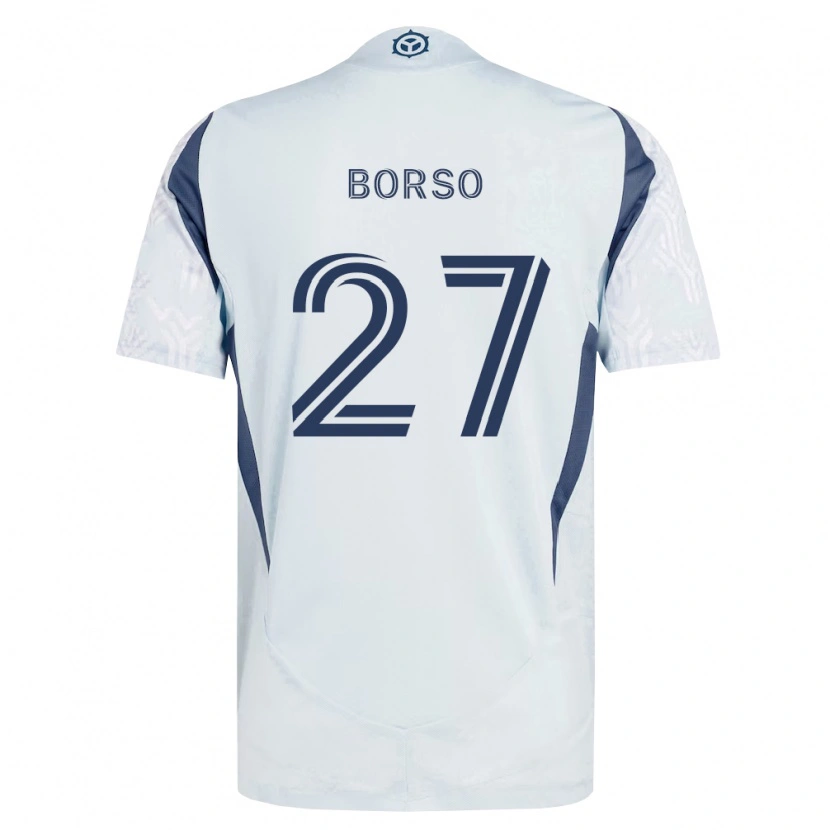 Danxen Men Dylan Borso #27 Blue Gray White Away Jersey 2026/27 T-Shirt