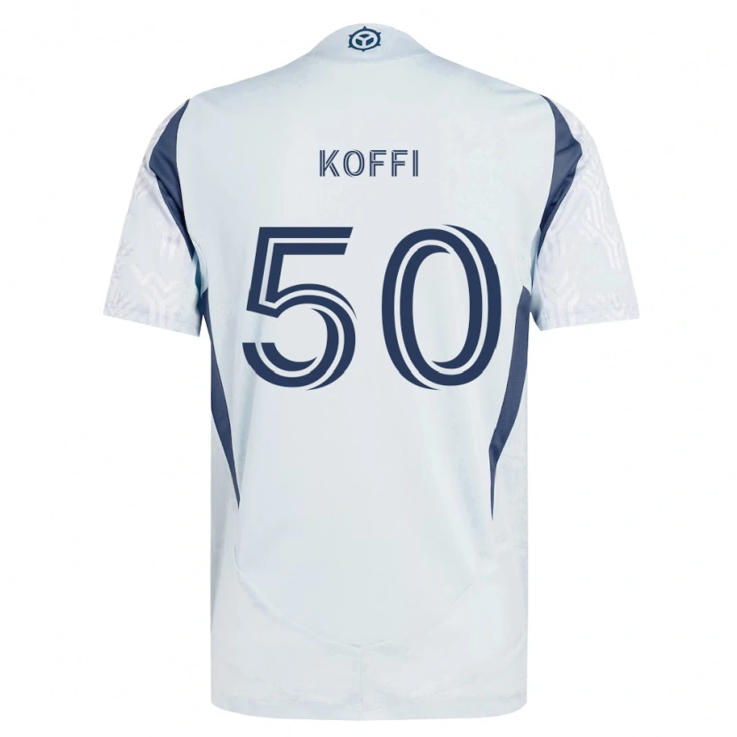 Danxen Men Christian Koffi #50 Blue Gray White Away Jersey 2026/27 T-Shirt