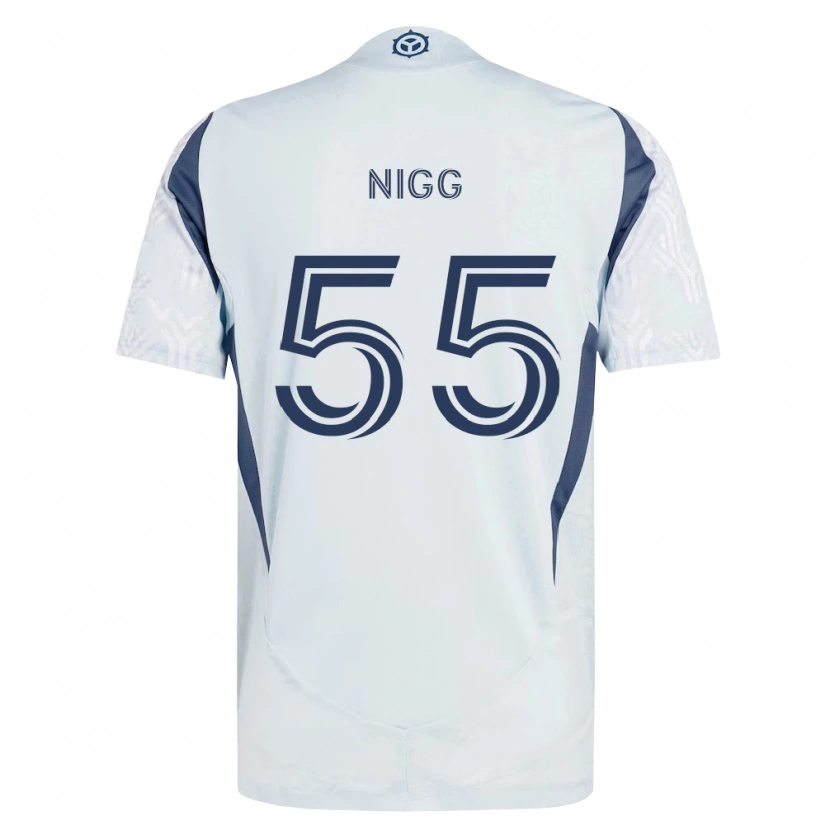 Danxen Men Damian Nigg #55 Blue Gray White Away Jersey 2026/27 T-Shirt