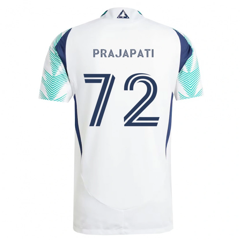 Danxen Men Aarin Prajapati #72 White Navy Blue Light Green Away Jersey 2026/27 T-Shirt