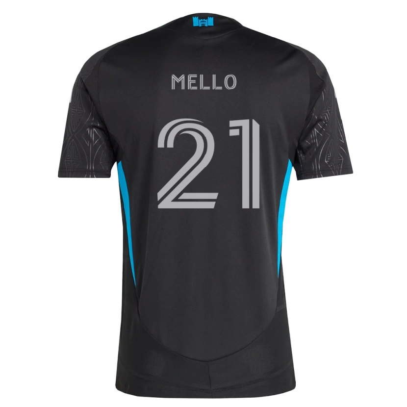 Danxen Men Vinicius Mello #21 Black White Sky Blue Away Jersey 2026/27 T-Shirt