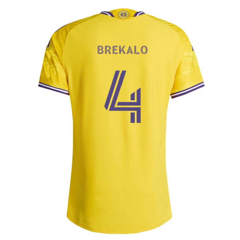 Danxen Men David Brekalo #4 Yellow Purple Away Jersey 2026/27 T-Shirt