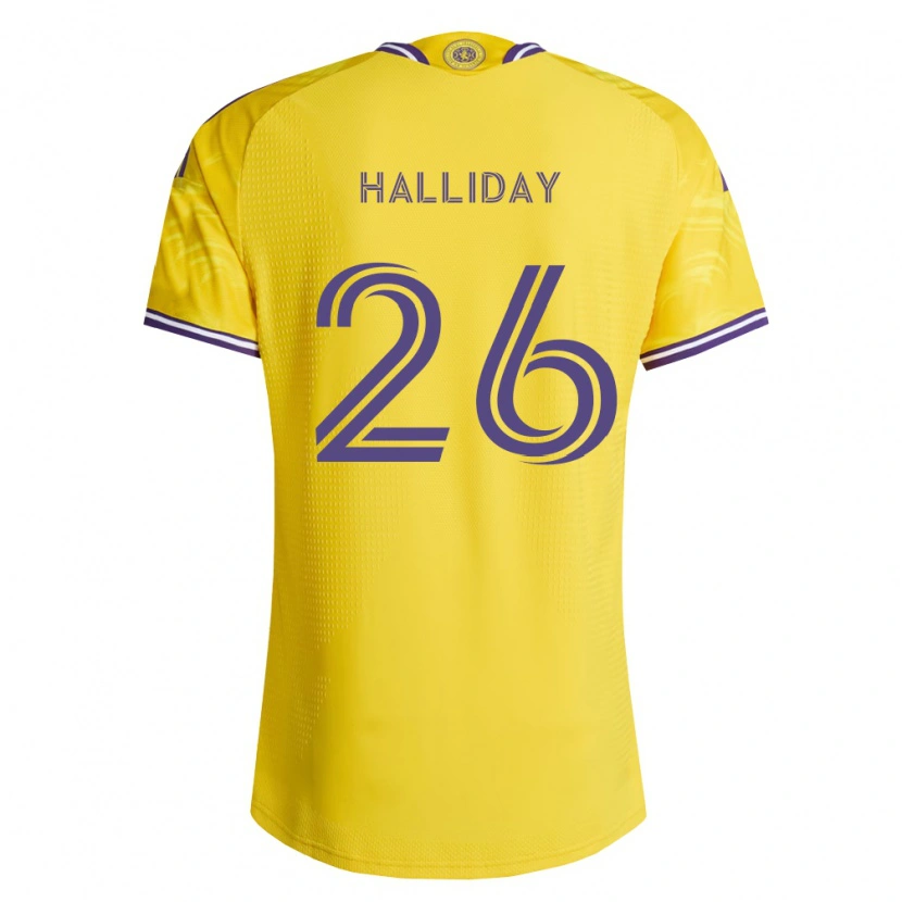 Danxen Men Michael Halliday #26 Yellow Purple Away Jersey 2026/27 T-Shirt