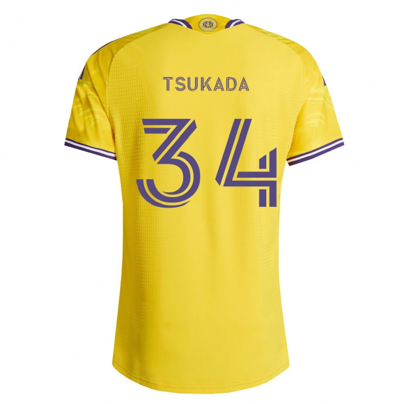 Danxen Men Yutaro Tsukada #34 Yellow Purple Away Jersey 2026/27 T-Shirt
