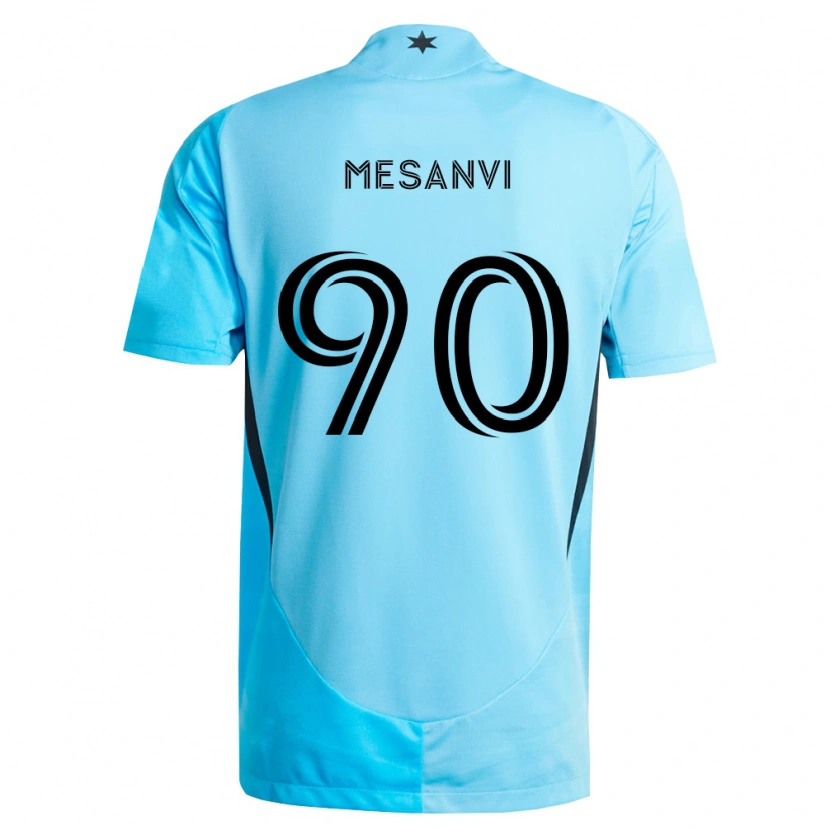 Danxen Men Loïc Mesanvi #90 Light Blue Black Away Jersey 2026/27 T-Shirt