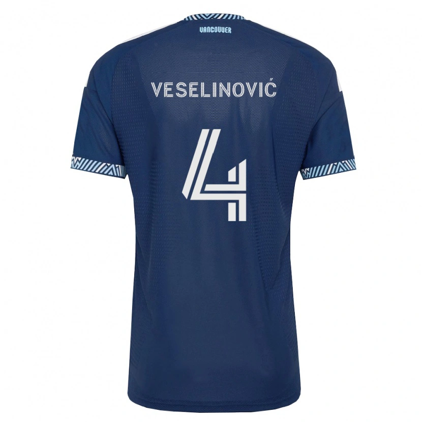 Danxen Men Ranko Veselinović #4 Deep Blue White Away Jersey 2026/27 T-Shirt