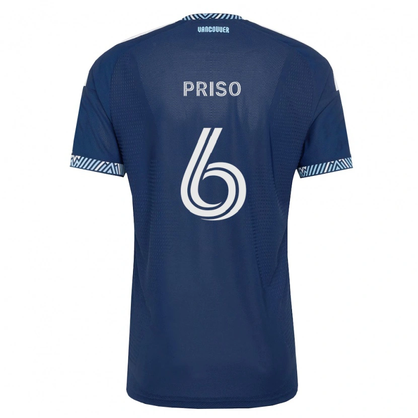 Danxen Men Ralph Priso #6 Deep Blue White Away Jersey 2026/27 T-Shirt