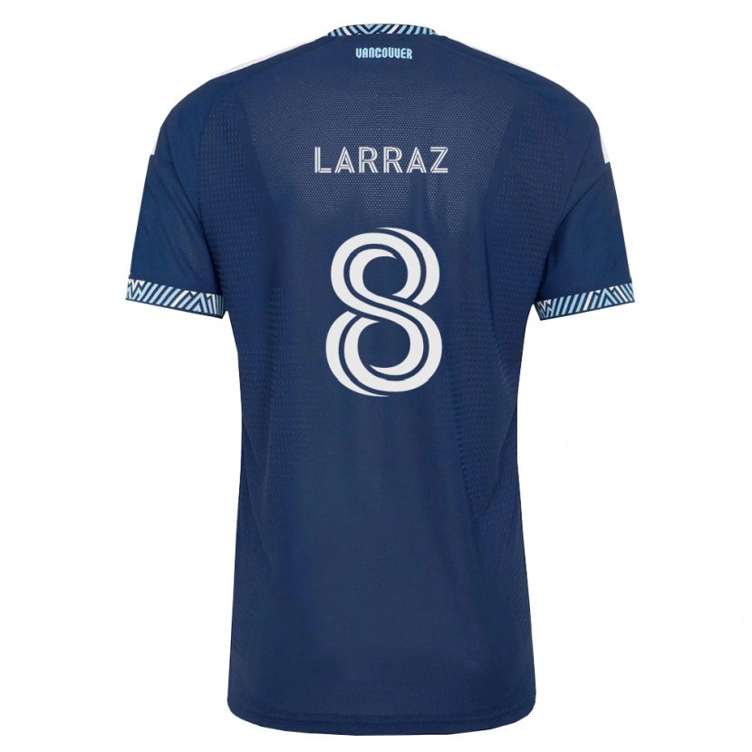 Danxen Men Oliver Larraz #8 Deep Blue White Away Jersey 2026/27 T-Shirt
