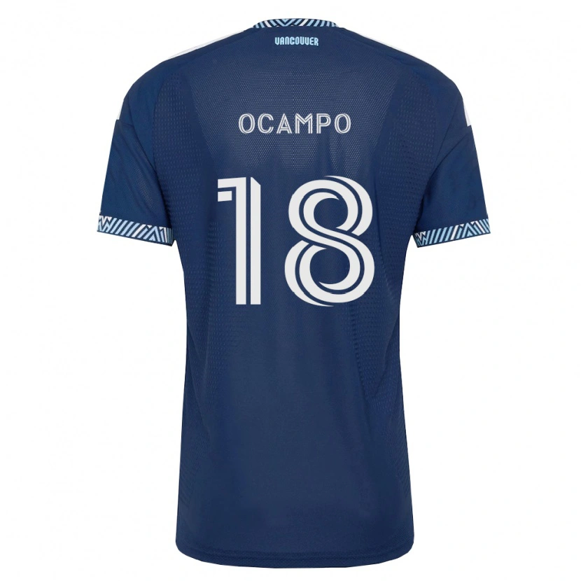 Danxen Men Édier Ocampo #18 Deep Blue White Away Jersey 2026/27 T-Shirt