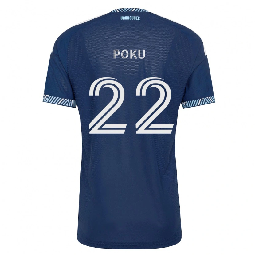Danxen Men Kwasi Poku #22 Deep Blue White Away Jersey 2026/27 T-Shirt