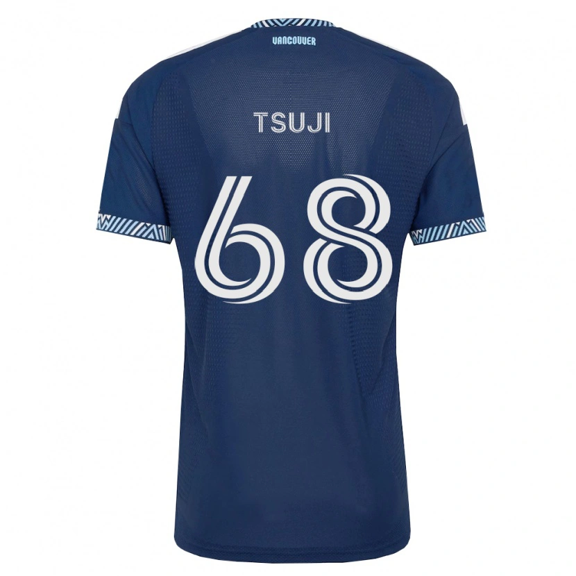 Danxen Men Yuma Tsuji #68 Deep Blue White Away Jersey 2026/27 T-Shirt