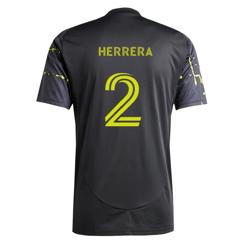 Danxen Men Andrés Herrera #2 Fluorescent Yellow Black Away Jersey 2026/27 T-Shirt