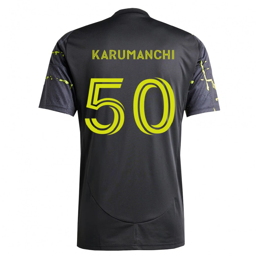 Danxen Men Tarun Karumanchi #50 Fluorescent Yellow Black Away Jersey 2026/27 T-Shirt