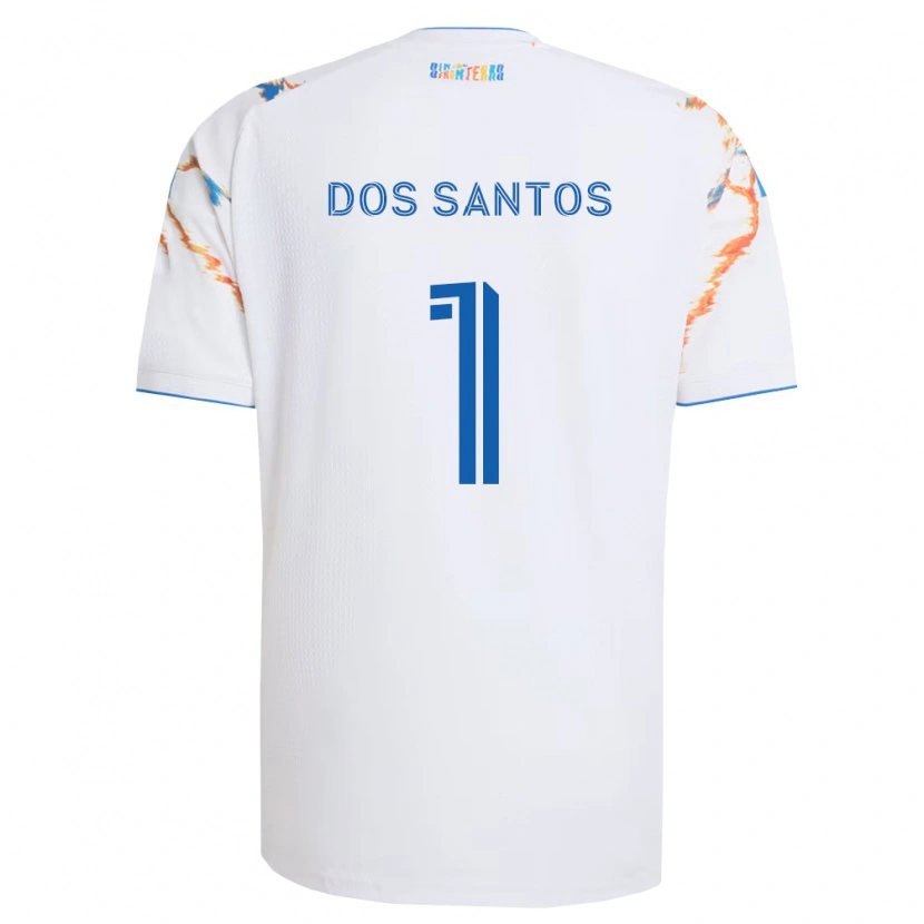 Danxen Men Cj Dos Santos #1 White Orange Blue Away Jersey 2026/27 T-Shirt