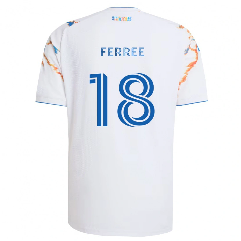 Danxen Men Duran Ferree #18 White Orange Blue Away Jersey 2026/27 T-Shirt
