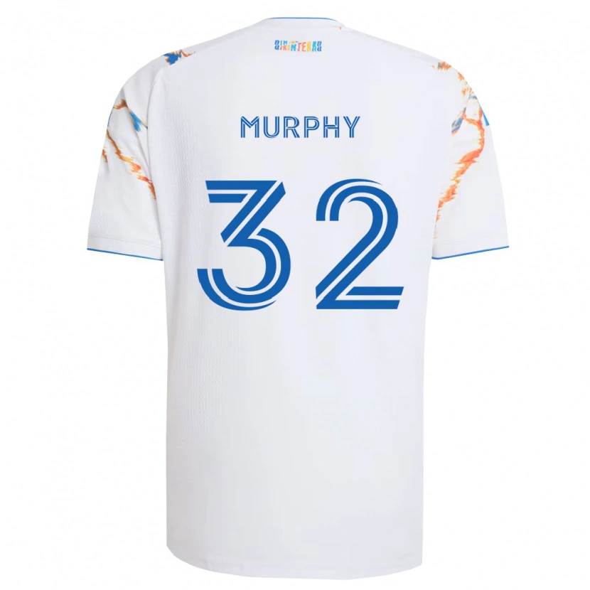 Danxen Men Ian Murphy #32 White Orange Blue Away Jersey 2026/27 T-Shirt