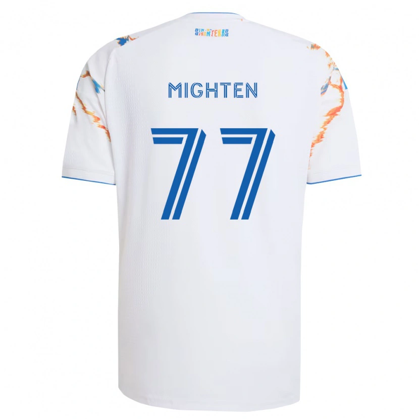 Danxen Men Alex Mighten #77 White Orange Blue Away Jersey 2026/27 T-Shirt