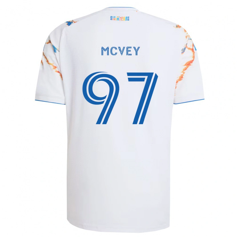Danxen Men Christopher Mcvey #97 White Orange Blue Away Jersey 2026/27 T-Shirt