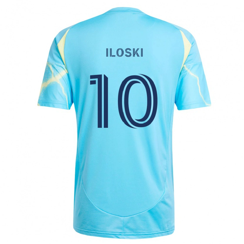 Danxen Men Milan Iloski #10 Light Blue Black Light Yellow Away Jersey 2026/27 T-Shirt