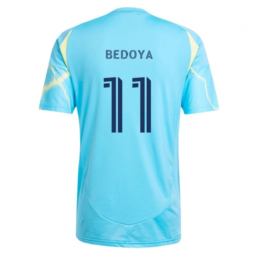Danxen Men Alejandro Bedoya #11 Light Blue Black Light Yellow Away Jersey 2026/27 T-Shirt