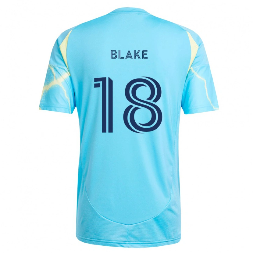 Danxen Men Andre Blake #18 Light Blue Black Light Yellow Away Jersey 2026/27 T-Shirt