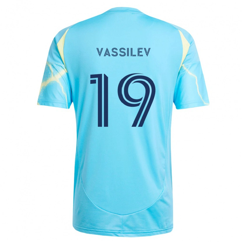 Danxen Men Indiana Vassilev #19 Light Blue Black Light Yellow Away Jersey 2026/27 T-Shirt