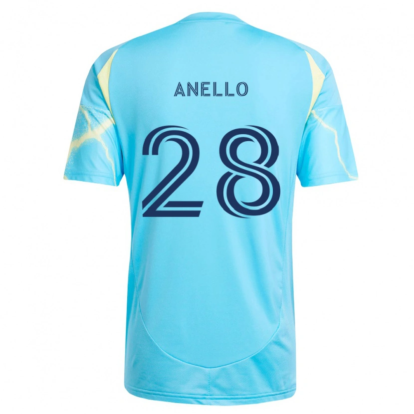 Danxen Men Agustín Anello #28 Light Blue Black Light Yellow Away Jersey 2026/27 T-Shirt