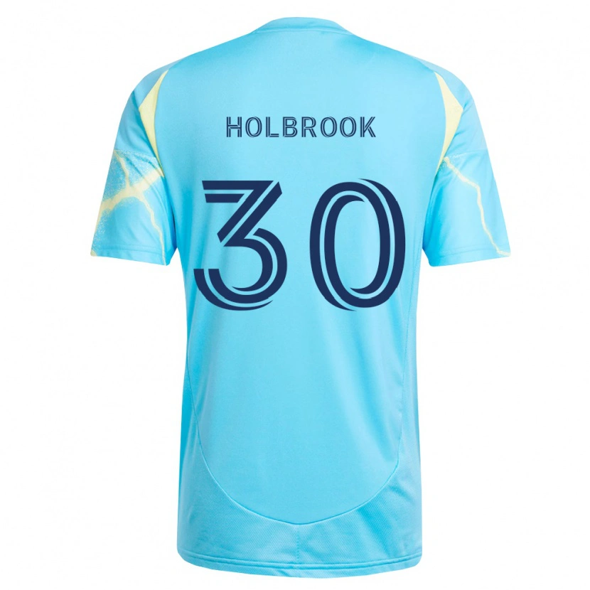 Danxen Men Pierce Holbrook #30 Light Blue Black Light Yellow Away Jersey 2026/27 T-Shirt