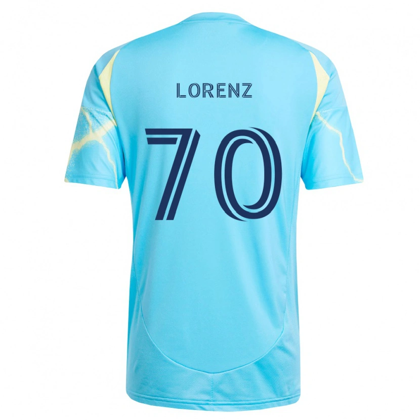Danxen Men Charli Lorenz #70 Light Blue Black Light Yellow Away Jersey 2026/27 T-Shirt