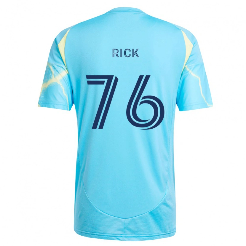 Danxen Men Andrew Rick #76 Light Blue Black Light Yellow Away Jersey 2026/27 T-Shirt