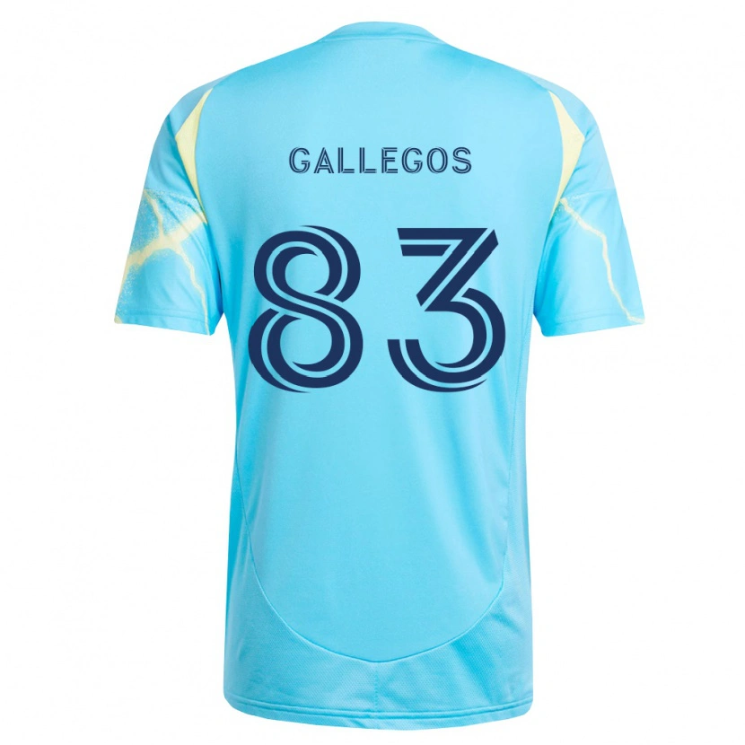 Danxen Men Mateo Gallegos #83 Light Blue Black Light Yellow Away Jersey 2026/27 T-Shirt