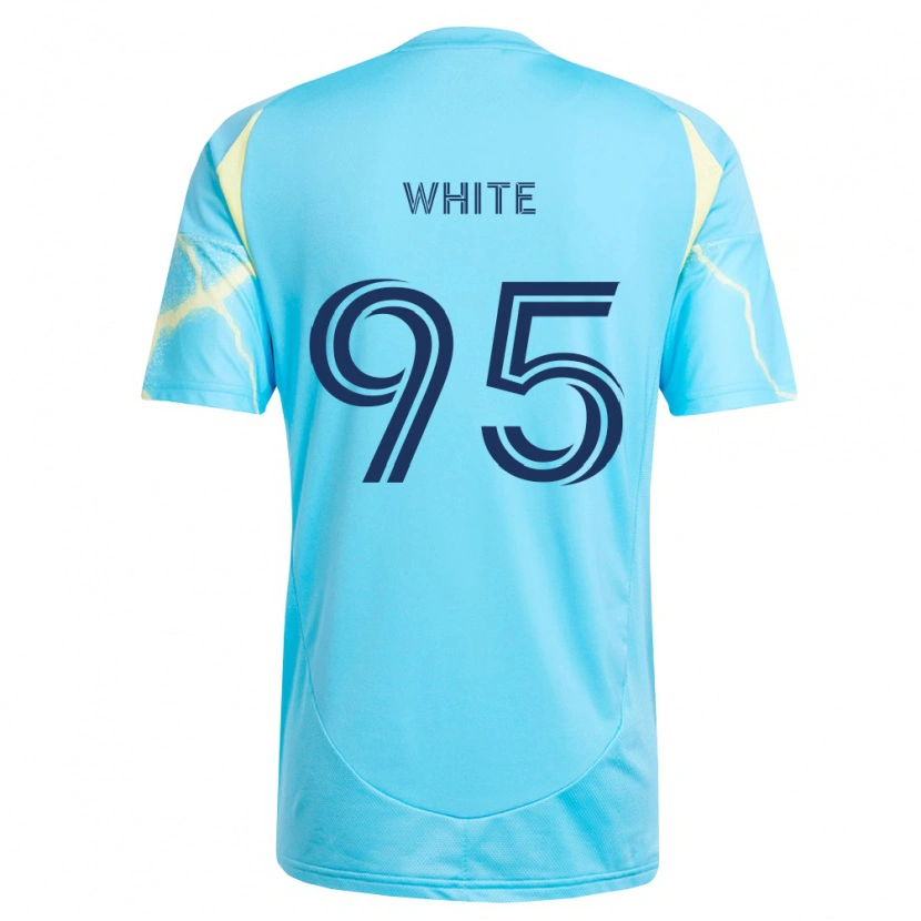 Danxen Men Matthew White #95 Light Blue Black Light Yellow Away Jersey 2026/27 T-Shirt