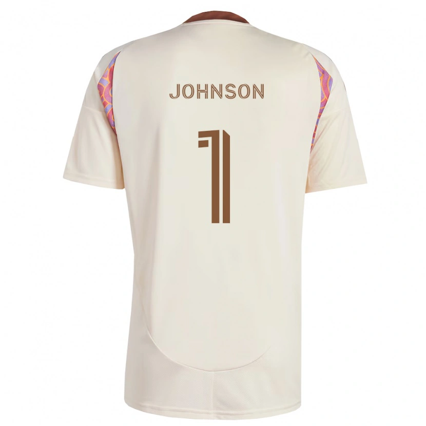Danxen Men Sean Johnson #1 Off-White Pink Away Jersey 2026/27 T-Shirt