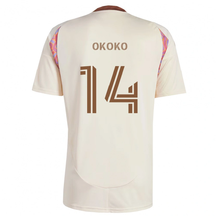 Danxen Men Lohamba Okoko #14 Off-White Pink Away Jersey 2026/27 T-Shirt