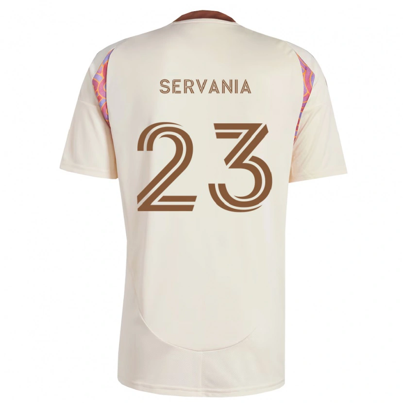 Danxen Men Brandon Servania #23 Off-White Pink Away Jersey 2026/27 T-Shirt