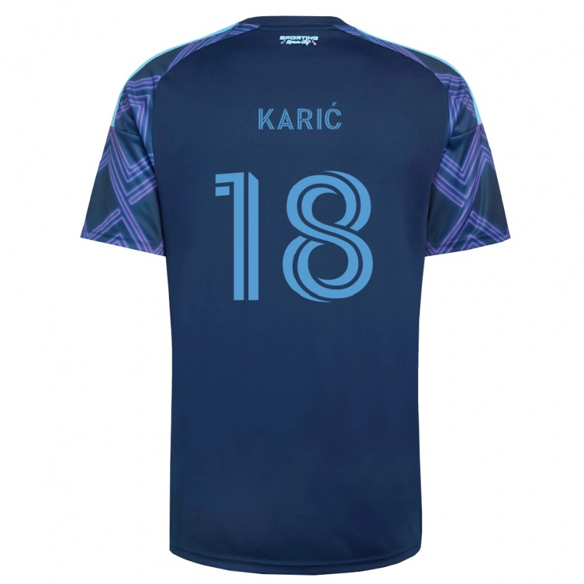 Danxen Men Emir Karić #18 Royal Blue Purple Away Jersey 2026/27 T-Shirt