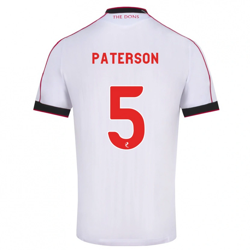 Danxen Men Donna Paterson #5 Black Red White Away Jersey 2026/27 T-Shirt