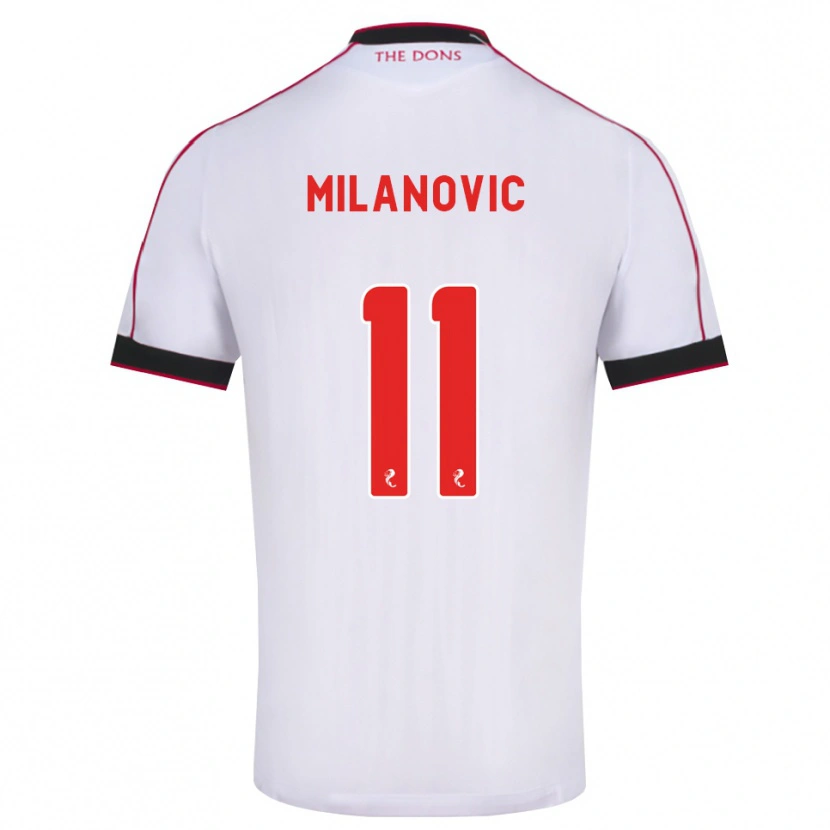 Danxen Men Nicolas Milanovic #11 Black Red White Away Jersey 2026/27 T-Shirt