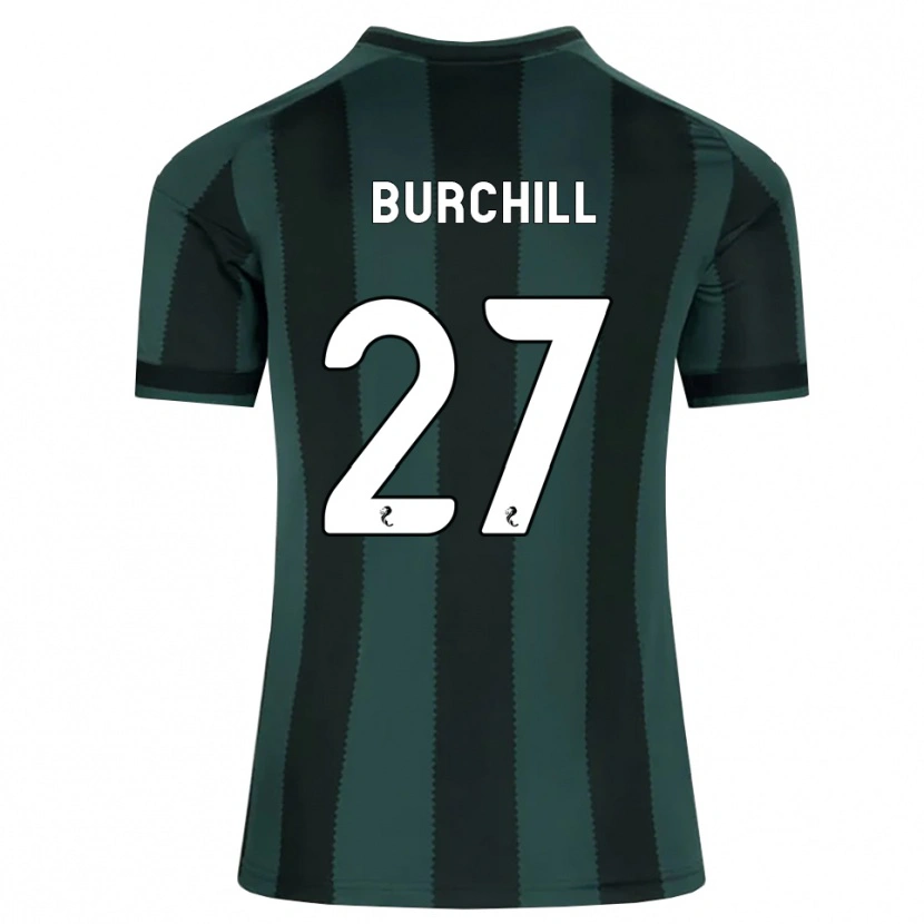Danxen Men Tiree Burchill #27 Darkslategray Black Away Jersey 2026/27 T-Shirt
