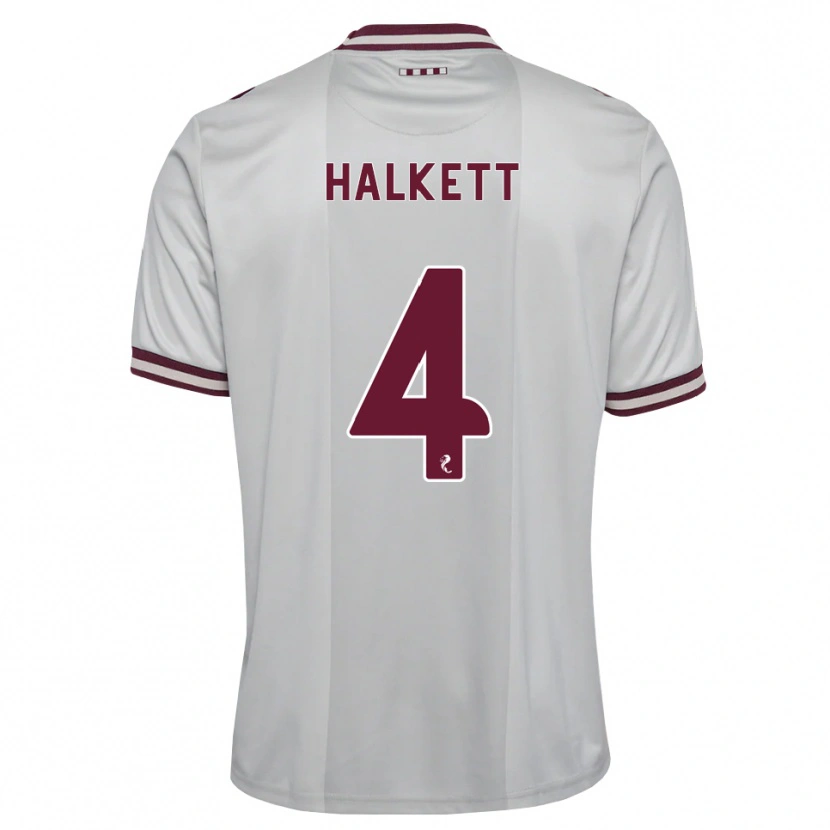 Danxen Men Craig Halkett #4 White Burgundy Away Jersey 2026/27 T-Shirt