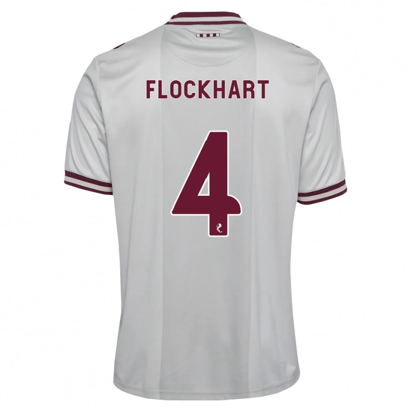 Danxen Men Robbie Flockhart #4 White Burgundy Away Jersey 2026/27 T-Shirt