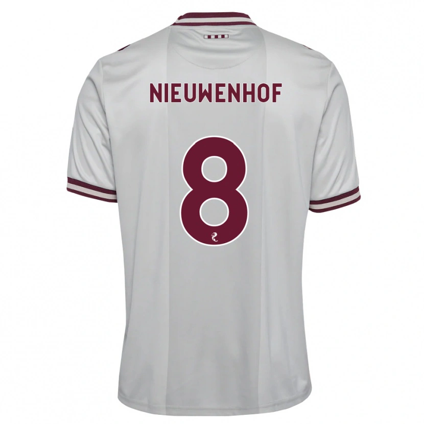 Danxen Men Calem Nieuwenhof #8 White Burgundy Away Jersey 2026/27 T-Shirt