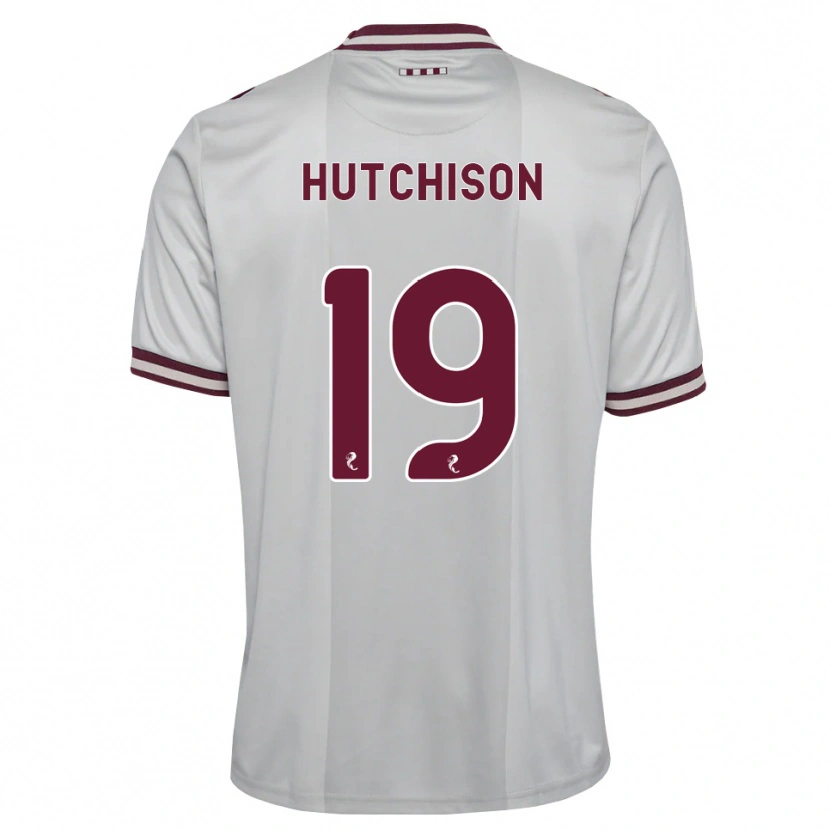 Danxen Men Bayley Hutchison #19 White Burgundy Away Jersey 2026/27 T-Shirt